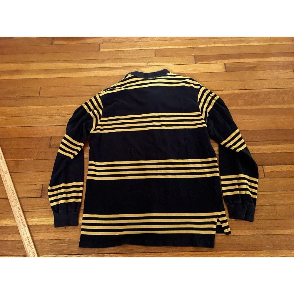 VTG Polo by Ralph Lauren Rugby Polo Shirt Men's Multi Striped Long Sleeve 2XL